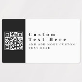 Vervang met eigen QR-code | Modern Waterdicht Labels (Design 1)