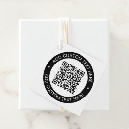 Vervang met je eigen geüploade QR-code of afbeeldi Bedankjes Labels