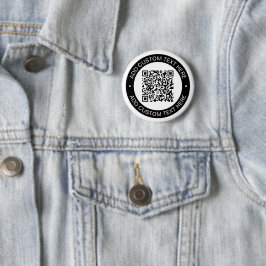 Vervang met je eigen geüploade QR-code of afbeeldi Ronde Button 5,7 Cm