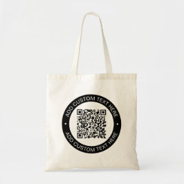 Vervang met je eigen geüploade QR-code of afbeeldi Tote Bag