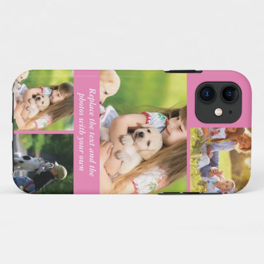 Vervang tekst en foto's door uw eigen Case-Mate iPhone case (Achterkant (horizontaal))