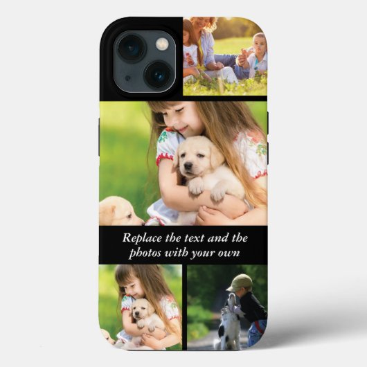 Vervang tekst en foto's door uw eigen Case-Mate iPhone case (Achterkant)