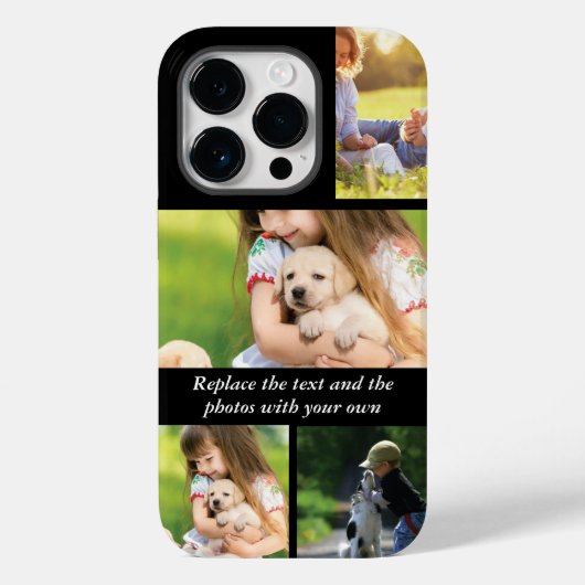 Vervang tekst en foto's door uw eigen Case-Mate iPhone case (Achterkant)