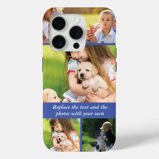 Vervang tekst en foto's door uw eigen Case-Mate iPhone case (Achterkant)