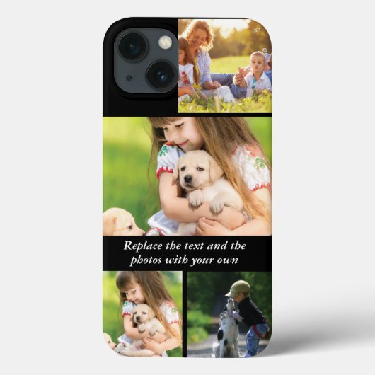 Vervang tekst en foto's door uw eigen Case-Mate iPhone case (Achterkant)