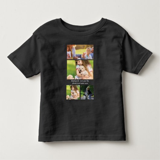 Vervang tekst en foto's door uw eigen kinder shirts (Voorkant)
