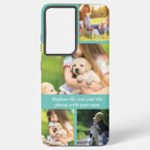 Vervang tekst en foto's door uw eigen samsung galaxy hoesje (Achterkant)