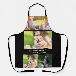 Vervang tekst en foto's door uw eigen schort