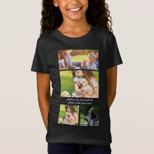 Vervang tekst en foto's door uw eigen t-shirt (Voorkant)