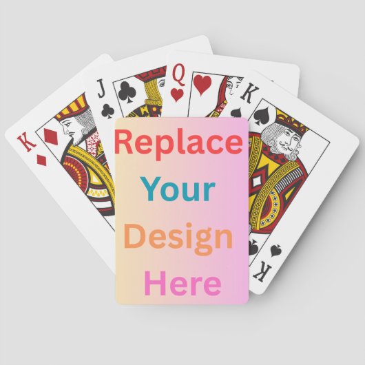 Vervang Uw Eigen Ontwerp Aangepaste Poker Speelkaa Pokerkaarten (Achterkant)
