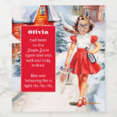 Vervang uw gezicht Kerstmis Wijn Etiket (Enkel label)