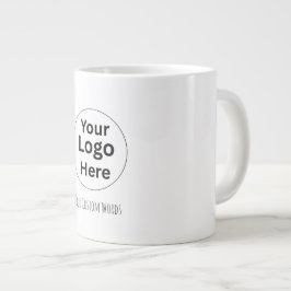Vervang uw logo en tekst grote koffiekop