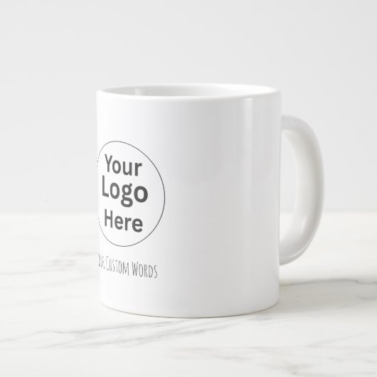 Vervang uw logo en tekst grote koffiekop (Voorkant rechts)