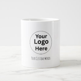 Vervang uw logo en tekst grote koffiekop