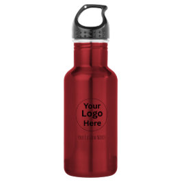Vervang uw logo en tekst waterfles