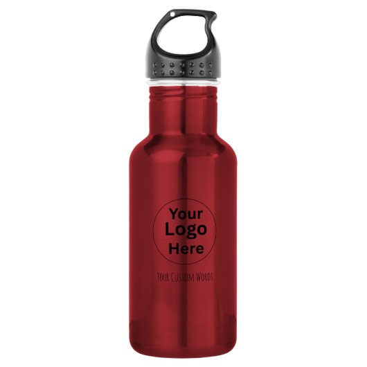 Vervang uw logo en tekst waterfles (Voorkant)