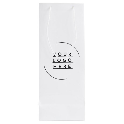 Vervang uw logo wijn cadeautas (Achterkant)