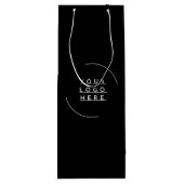 Vervang uw logo  wijn cadeautas (Achterkant)