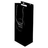 Vervang uw logo wijn cadeautas (Voorkant Gekanteld)