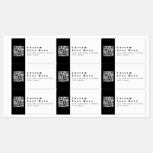 Vervang w/Uw eigen QR-code | Modern waterdicht Labels (Vel)