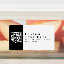 Vervang w/Uw eigen QR-code | Modern waterdicht Labels