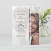 Vervangbare aangepaste foto bruiloft kaart (Staand voorkant)