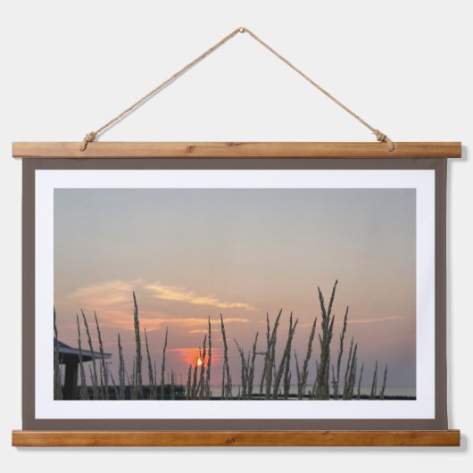 Vervangbare foto bruine randafdruk hangend wandkleed (Voorkant)