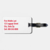 Vervangbare foto Schattige Sleeping Kitten Custom Bagagelabel (Achterkant horizontaal)