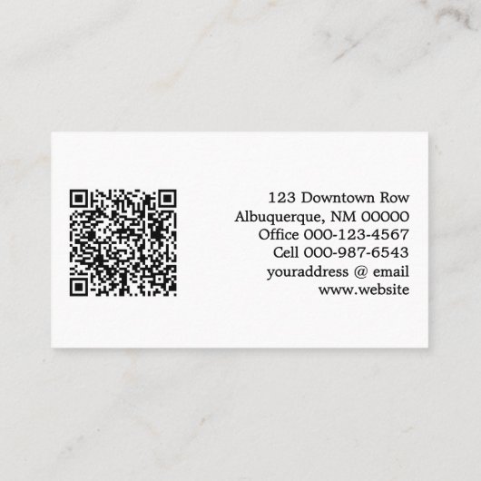 Vervangbare grappige kat in gootsteen foto en QR-c Visitekaartje (Achterkant)