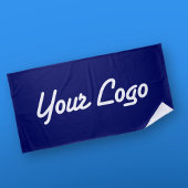 Vervangbare logo Voeg je eigen Logo toe | marinebl Strandlaken