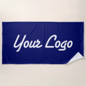 Vervangbare logo Voeg je eigen Logo toe | marinebl Strandlaken (Voorkant)