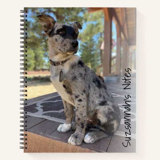 Vervangbare Schattige Cattle Dog Hoesje Foto Notitieboek (Voorkant)