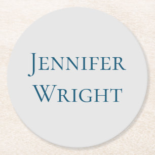 Vervangen door Jouw naam Klassieke plaat Ronde Kartonnen Onderzetter