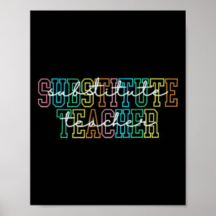 Vervangende Docent Docent Waarderingsgeschenk Subs Poster