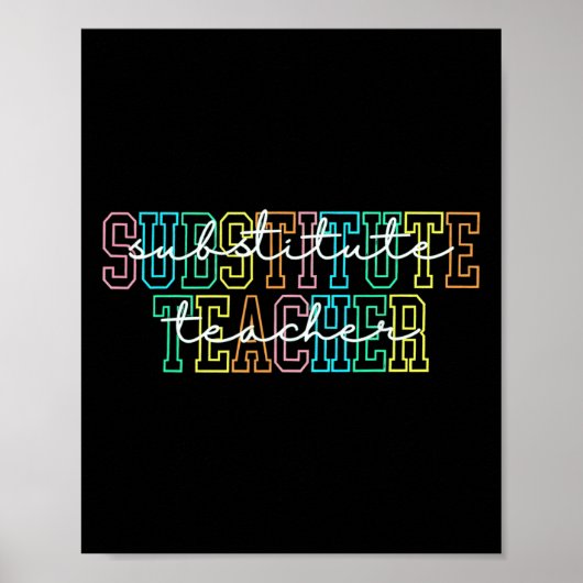 Vervangende Docent Docent Waarderingsgeschenk Subs Poster (Voorkant)