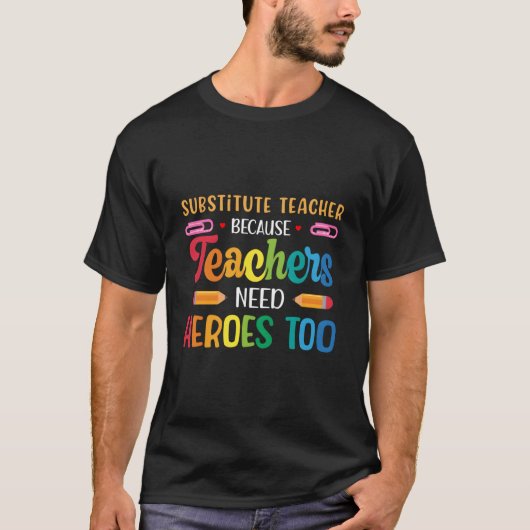Vervangende Docent Waardering Vervangend Onderwijs T-shirt (Voorkant)