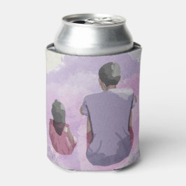 VERVANGENDE EN DAUGHTER SITTING-koeler Blikjeskoeler