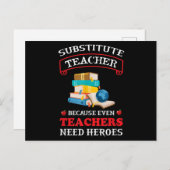 Vervangende leerkracht omdat zelfs leraren nodig h briefkaart (Voorkant / Achterkant)