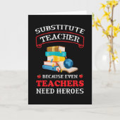 Vervangende leerkracht omdat zelfs leraren nodig h kaart (Gele Bloem)