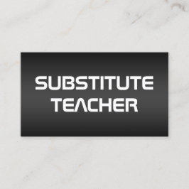 Vervangende leerkracht op afroep visitekaartje
