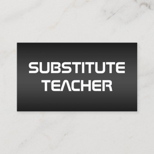 Vervangende leerkracht op afroep visitekaartje (Voorkant)