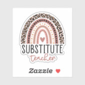 Vervangende leraar, leraar waardering cadeau sticker (Vel)