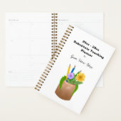 Vervangende School Leraar Potloden Bloemen Klein Planner (Display)