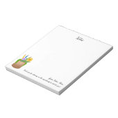 Vervangende School Leraar Potloden Bloemen Notitieblok (Linkerzijde)