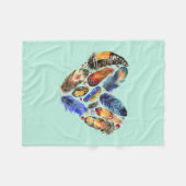 Vervangers in een ontwerp van de Waterverf van de  Fleece Deken (Voorkant (Horizontaal))