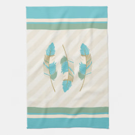 Vervangers op Cream, Blue en Green Theedoek