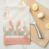 Vervangers op Cream, Coral en Mint Green Theedoek (Quarter Fold)