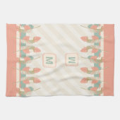 Vervangers op Cream, Coral en Mint Green Theedoek (Horizontaal)