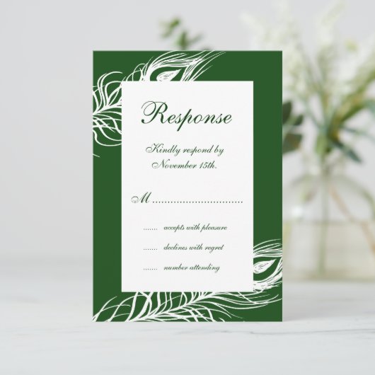 Vervangers op Emerald Green RSVP (Staand voorkant)