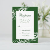 Vervangers op Emerald Green RSVP Kaartje (Staand voorkant)